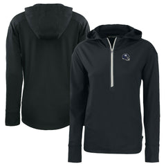 New York Giants  Cutter & Buck Women's Helmet Daybreak Eco Recycled Half-Zip Hoodie