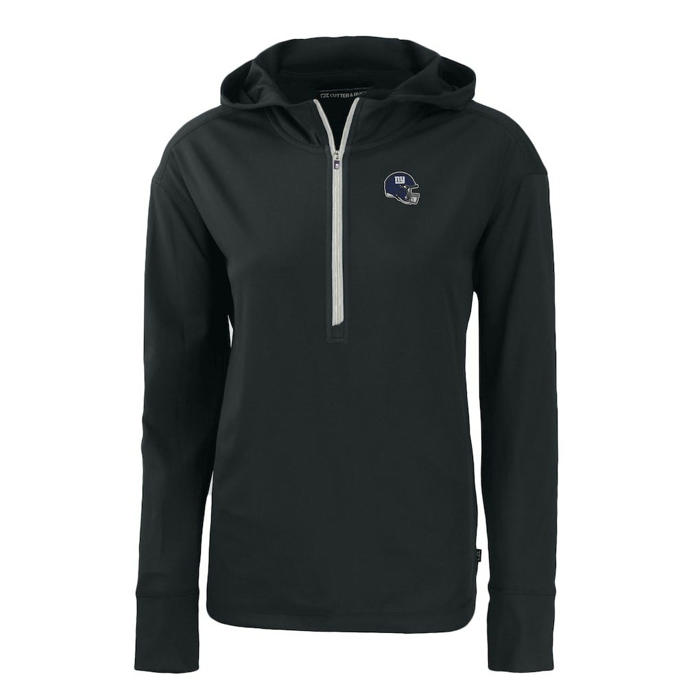 New York Giants  Cutter & Buck Women's Helmet Daybreak Eco Recycled Half-Zip Hoodie