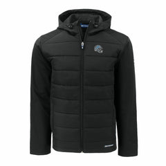 Detroit Lions  Cutter & Buck Helmet Evoke Hybrid Eco Softshell Recycled Full-Zip Hoodie Jacket