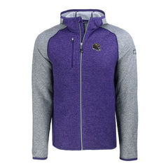 Baltimore Ravens  Cutter & Buck Helmet Mainsail Sweater-Knit Full-Zip Hoodie