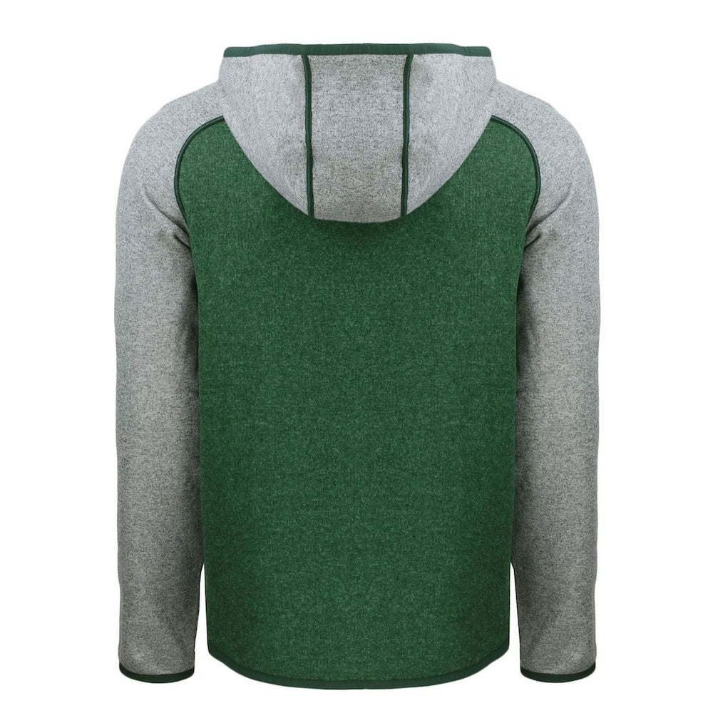 Green Bay Packers  Cutter & Buck Helmet Mainsail Sweater-Knit Full-Zip Hoodie