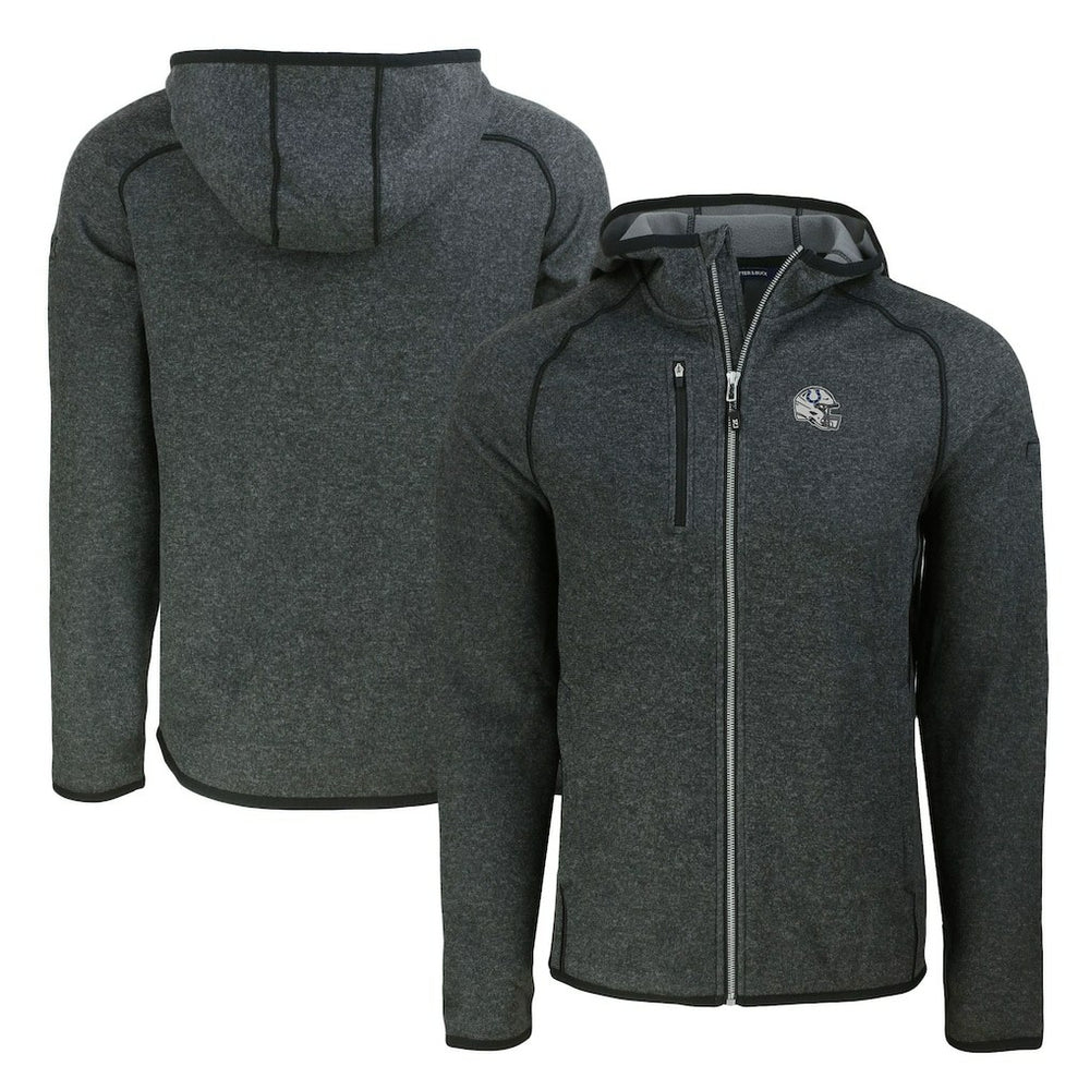 Indianapolis Colts  Cutter & Buck Helmet Mainsail Sweater-Knit Full-Zip Hoodie