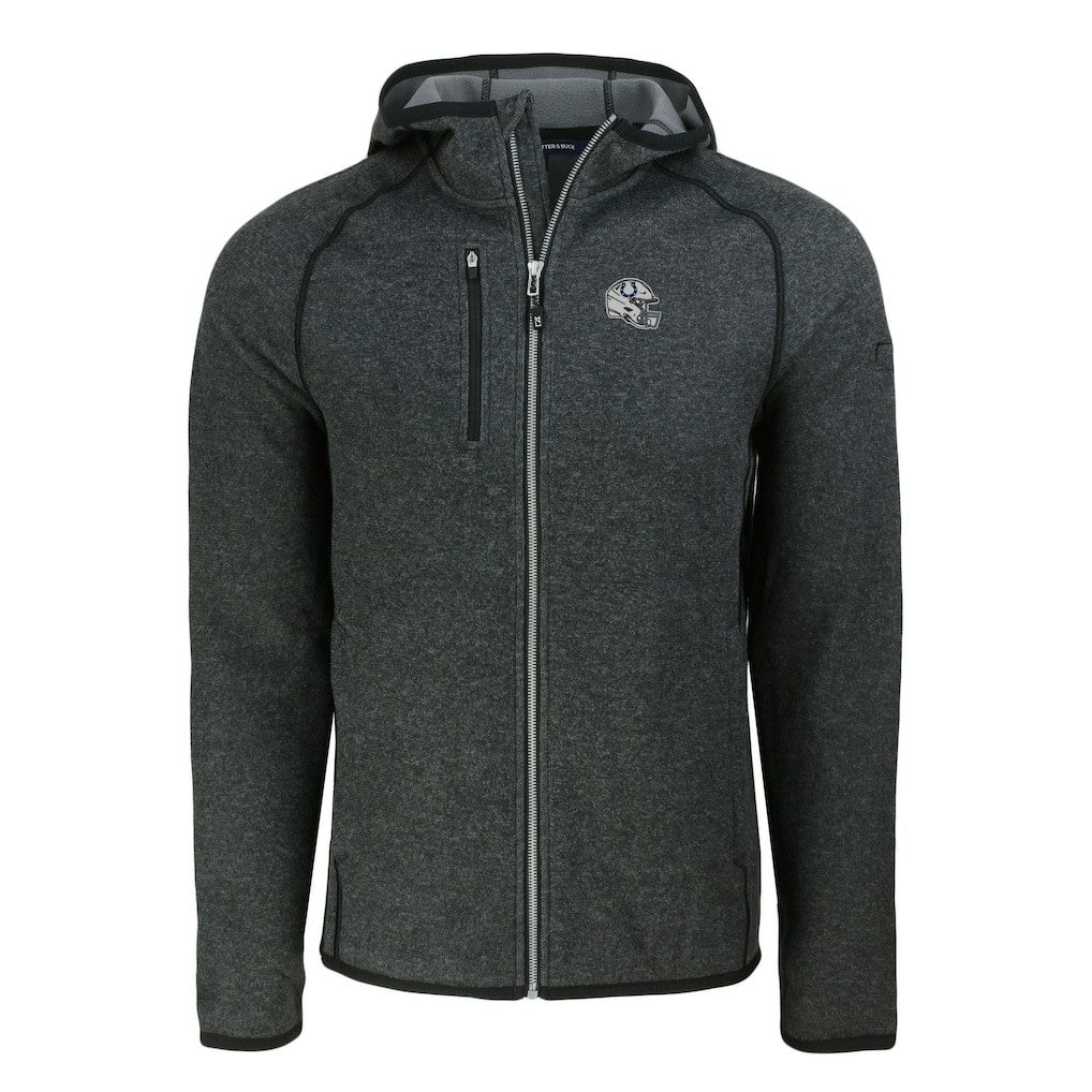 Indianapolis Colts  Cutter & Buck Helmet Mainsail Sweater-Knit Full-Zip Hoodie