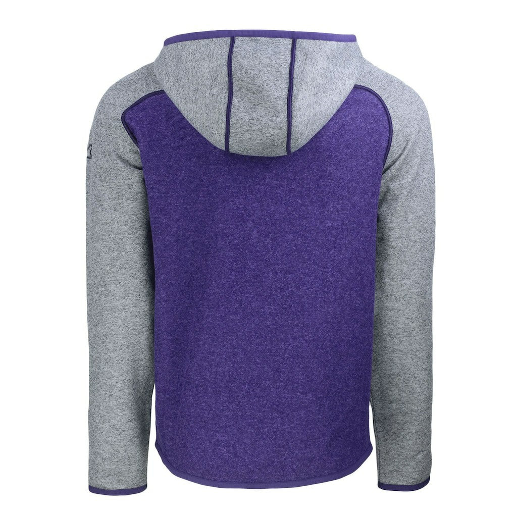Minnesota Vikings  Cutter & Buck Helmet Mainsail Sweater-Knit Full-Zip Hoodie