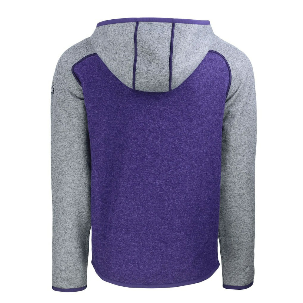 Minnesota Vikings  Cutter & Buck Helmet Mainsail Sweater-Knit Full-Zip Hoodie