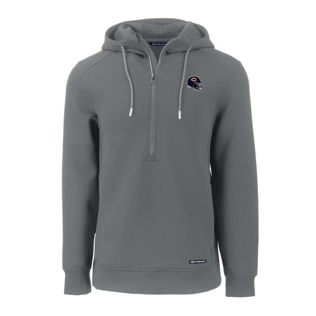 Chicago Bears  Cutter & Buck Helmet Roam Eco Half-Zip Recycled Pullover Hoodie