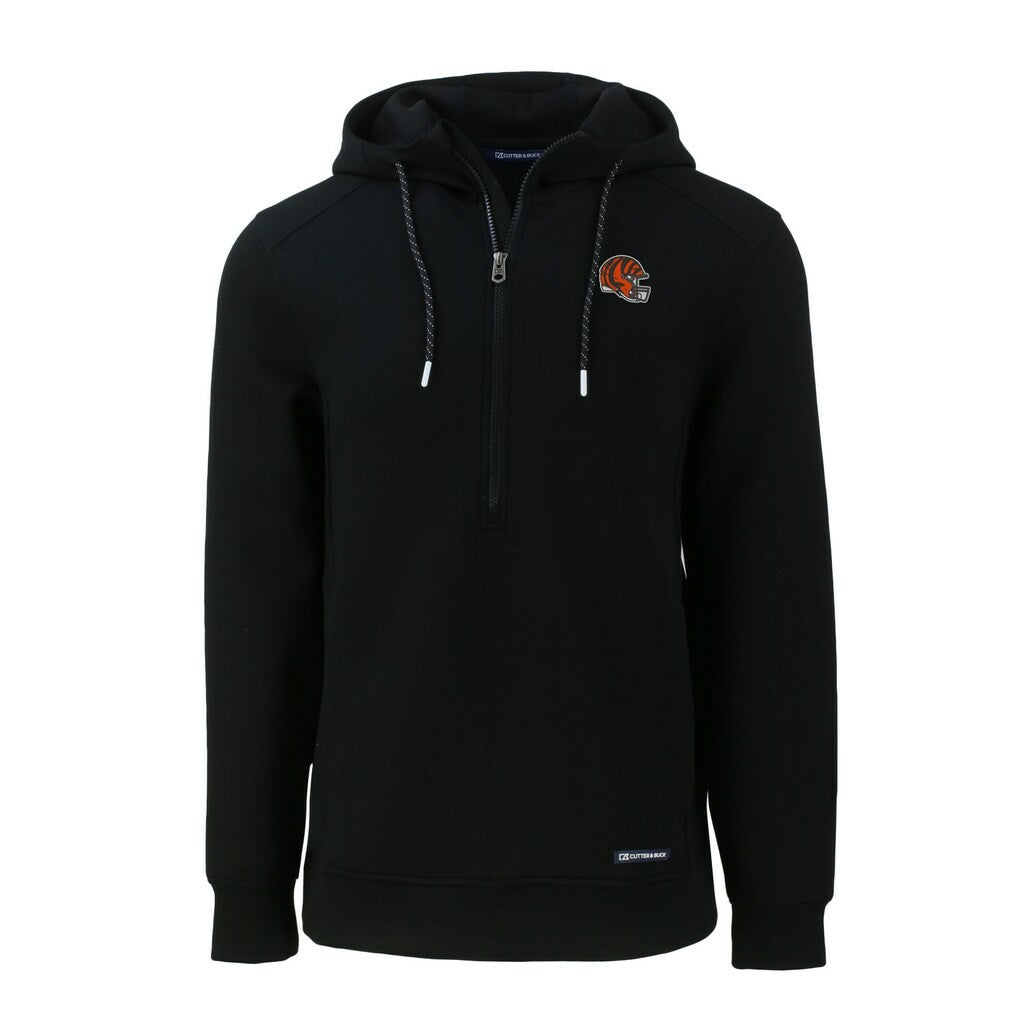 Cincinnati Bengals  Cutter & Buck Helmet Roam Eco Half-Zip Recycled Pullover Hoodie