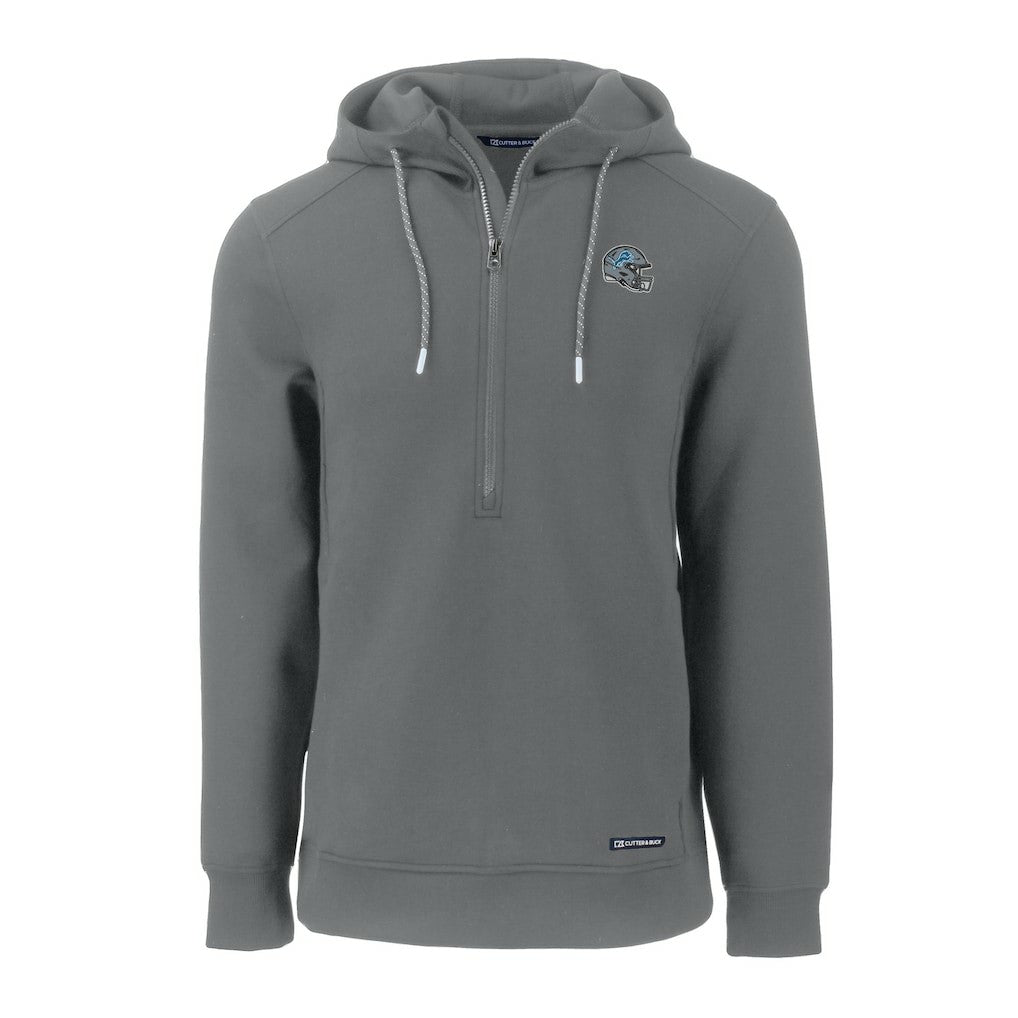 Detroit Lions  Cutter & Buck Helmet Roam Eco Half-Zip Recycled Pullover Hoodie