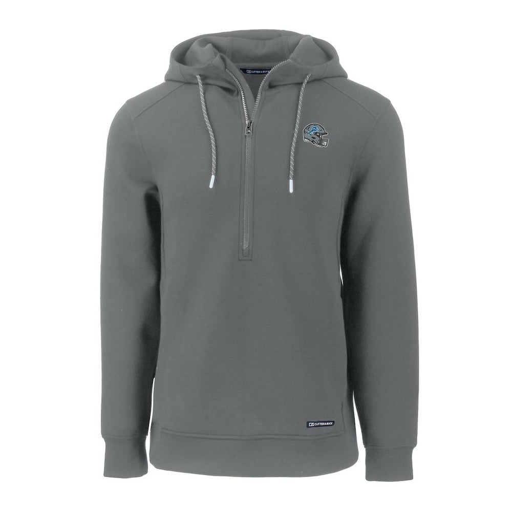 Detroit Lions  Cutter & Buck Helmet Roam Eco Half-Zip Recycled Pullover Hoodie