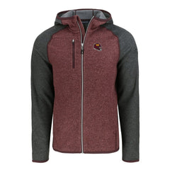 Washington Commanders  Cutter & Buck Helmet Mainsail Sweater-Knit Full-Zip Hoodie