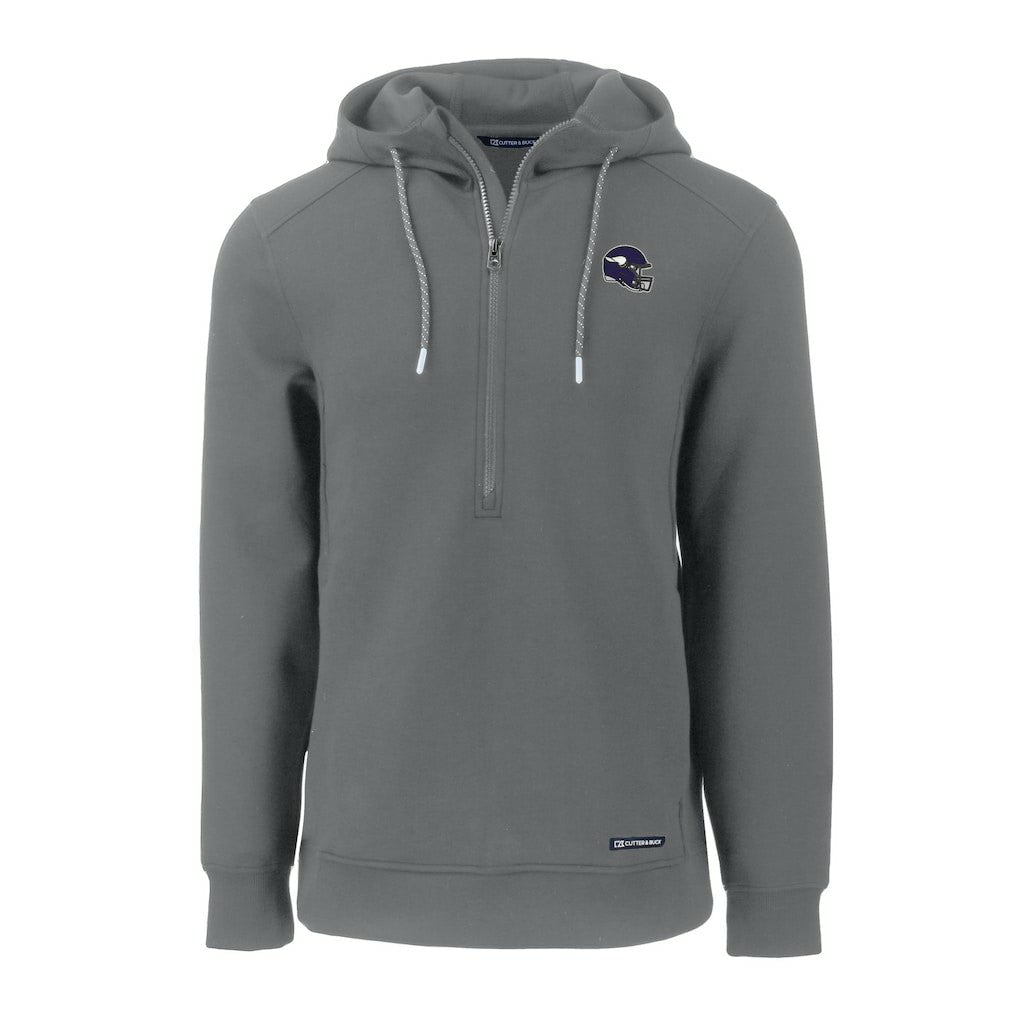 Minnesota Vikings  Cutter & Buck Helmet Roam Eco Half-Zip Recycled Pullover Hoodie