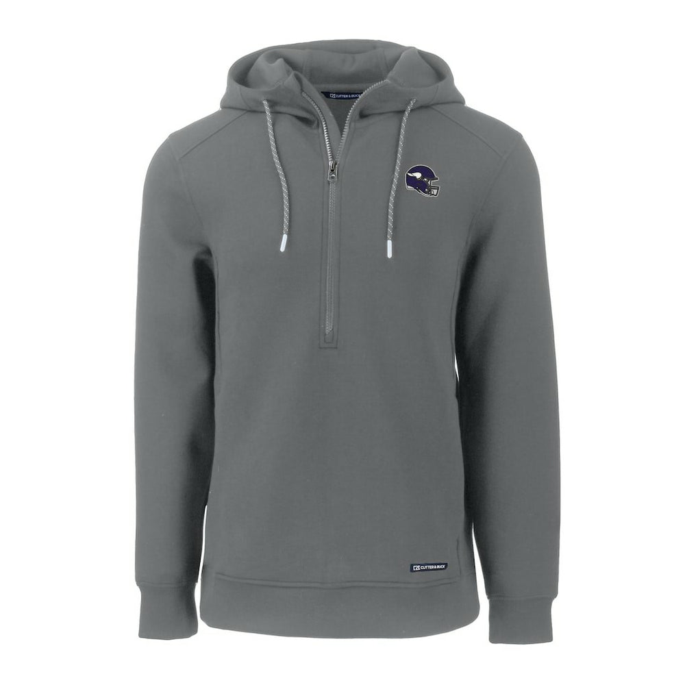 Minnesota Vikings  Cutter & Buck Helmet Roam Eco Half-Zip Recycled Pullover Hoodie