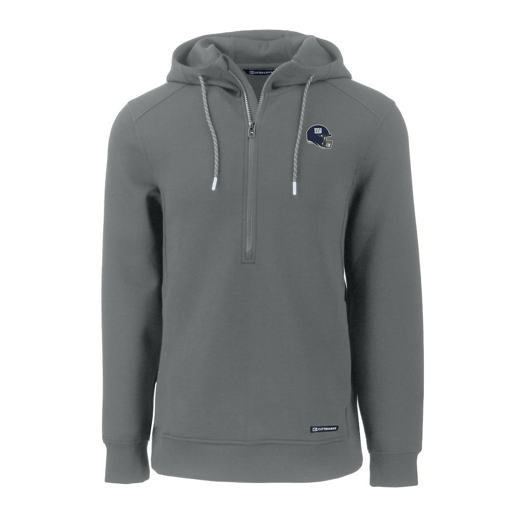New York Giants  Cutter & Buck Helmet Roam Eco Half-Zip Recycled Pullover Hoodie