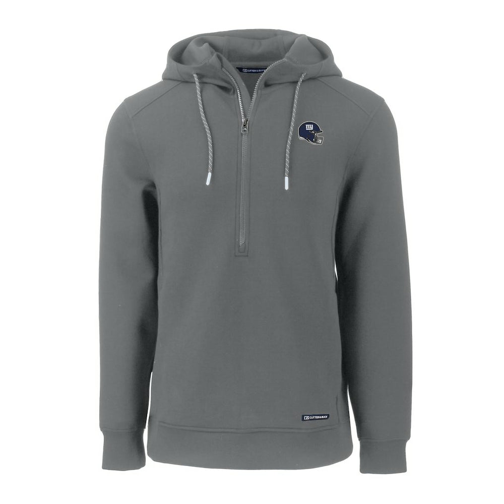 New York Giants  Cutter & Buck Helmet Roam Eco Half-Zip Recycled Pullover Hoodie