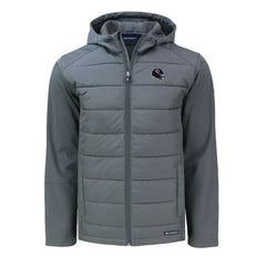 Chicago Bears  Cutter & Buck Helmet Big & Tall Evoke Hybrid Eco Softshell Recycled Full-Zip Jacket