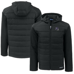 Minnesota Vikings  Cutter & Buck Helmet Big & Tall Evoke Hybrid Eco Softshell Recycled Full-Zip Jacket