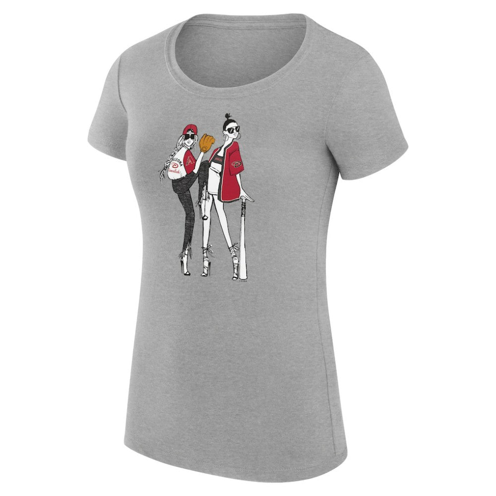 Arizona Diamondbacks G-III 4Her by Carl Banks Women's Super-Slim Fit Lightweight Baseball Girls T-Shirt | MLB Shop