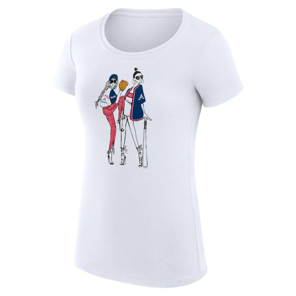 Atlanta Braves G-III 4Her by Carl Banks Women's Super-Slim Fit Lightweight Baseball Girls T-Shirt | MLB US