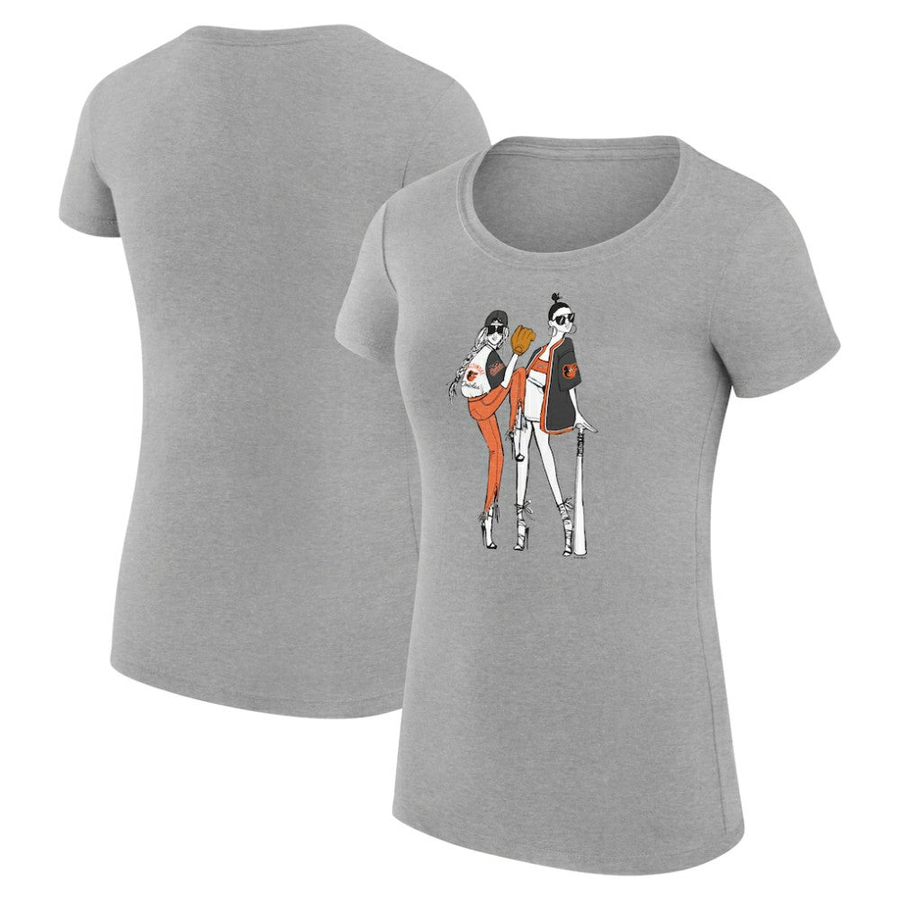Baltimore Orioles G-III 4Her by Carl Banks Women's Super-Slim Fit Lightweight Baseball Girls T-Shirt | MLB Sale