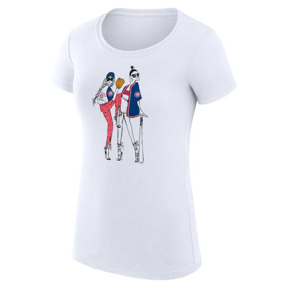 Chicago Cubs G-III 4Her by Carl Banks Women's Super-Slim Fit Lightweight Baseball Girls T-Shirt | MLB Discount