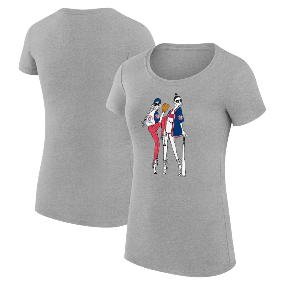Chicago Cubs G-III 4Her by Carl Banks Women's Super-Slim Fit Lightweight Baseball Girls T-Shirt | MLB Outlet