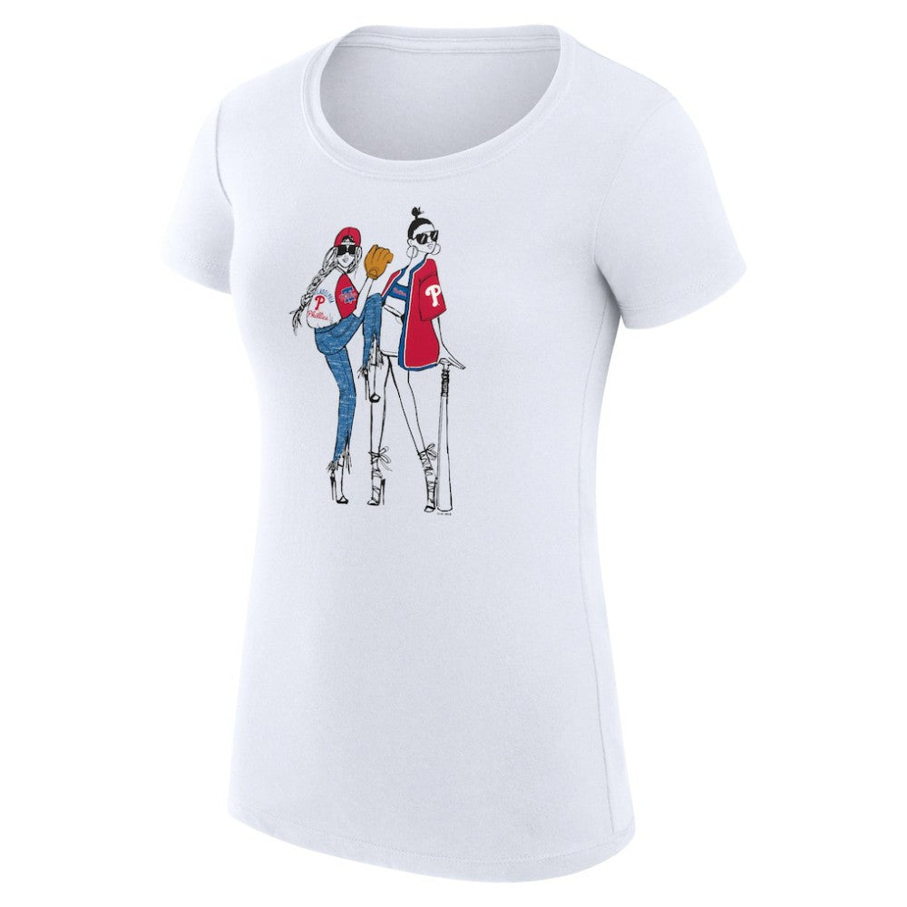 Philadelphia Phillies G-III 4Her by Carl Banks Women's Super-Slim Fit Lightweight Baseball Girls T-Shirt | MLB Online