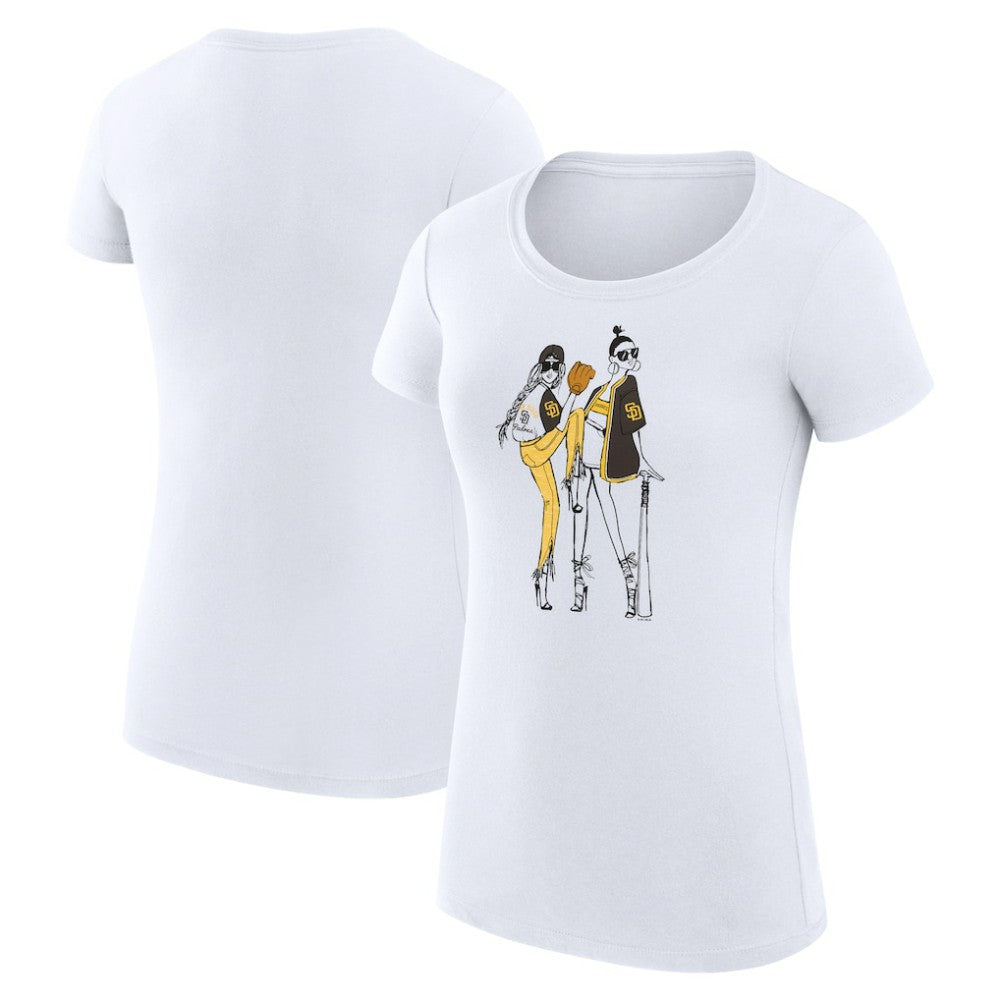 San Diego Padres G-III 4Her by Carl Banks Women's Super-Slim Fit Lightweight Baseball Girls T-Shirt | MLB Shop
