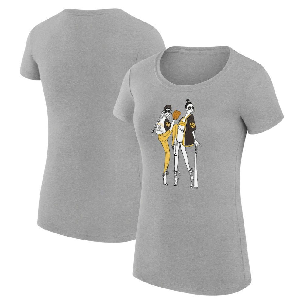 San Diego Padres G-III 4Her by Carl Banks Women's Super-Slim Fit Lightweight Baseball Girls T-Shirt | MLB US