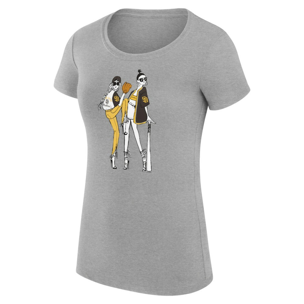 San Diego Padres G-III 4Her by Carl Banks Women's Super-Slim Fit Lightweight Baseball Girls T-Shirt | MLB US