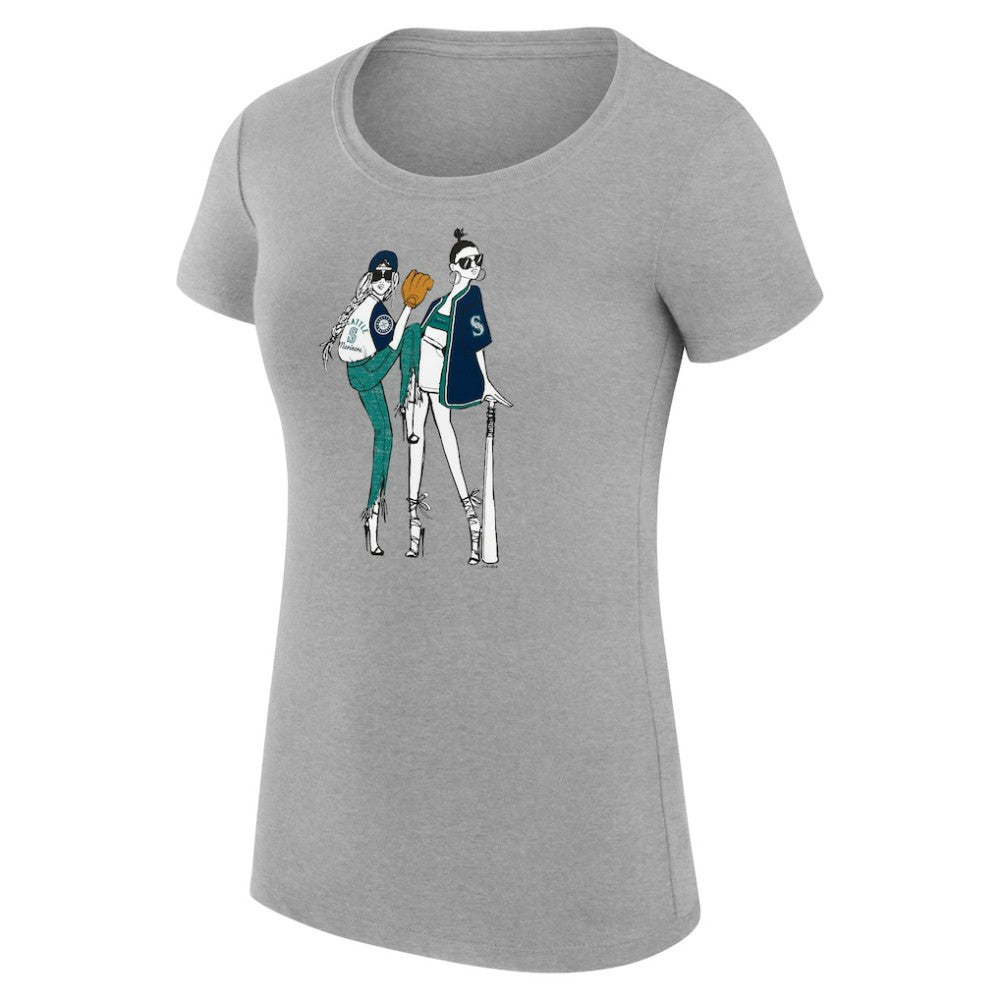 Seattle Mariners G-III 4Her by Carl Banks Women's Super-Slim Fit Lightweight Baseball Girls T-Shirt | MLB Near me