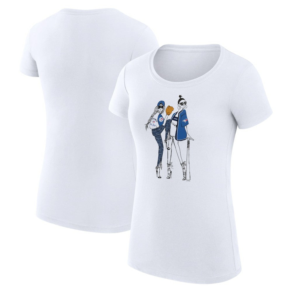 Toronto Blue Jays G-III 4Her by Carl Banks Women's Super-Slim Fit Lightweight Baseball Girls T-Shirt | MLB New