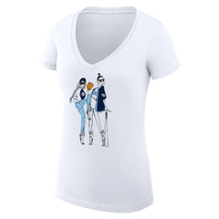 Tampa Bay Rays G-III 4Her by Carl Banks Women's Super-Slim Fit Lightweight Baseball V-Neck T-Shirt | MLB Shop