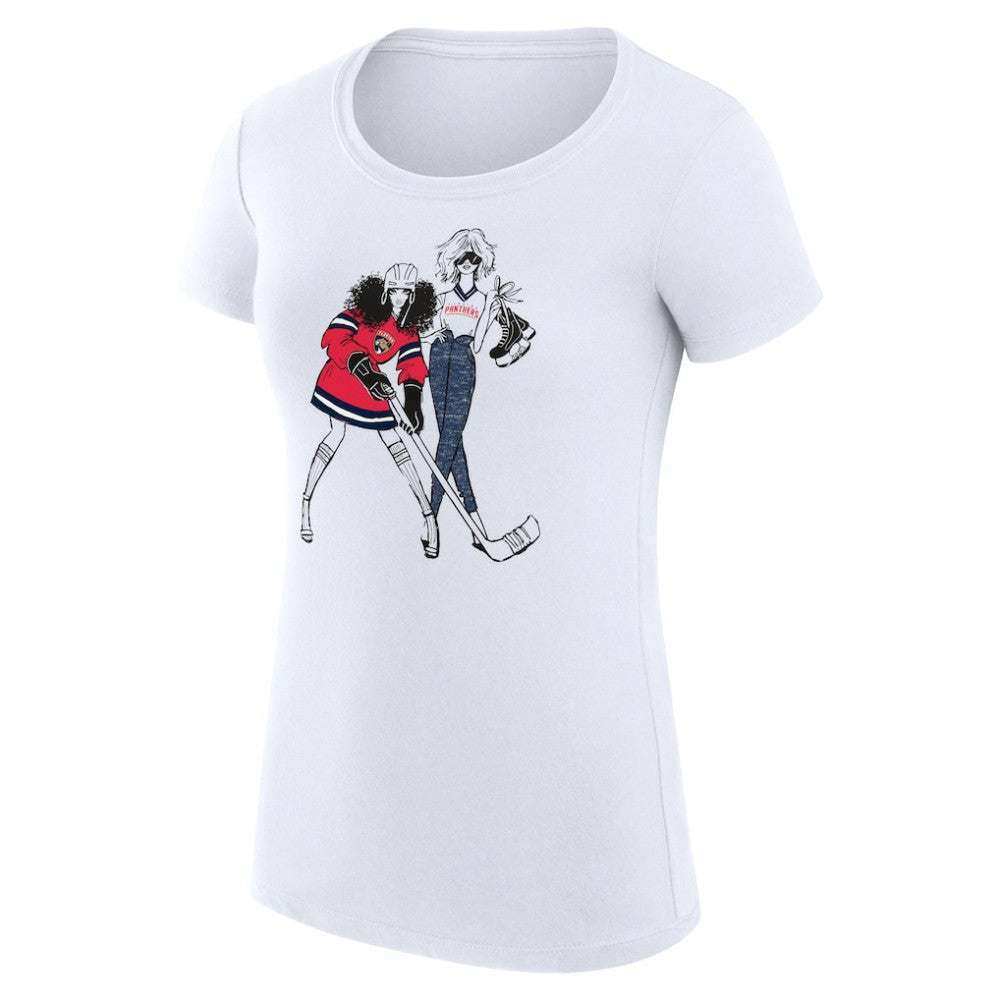Florida Panthers G-III 4Her by Carl Banks Women's Super-Slim Fit Lightweight Hockey Girls T-Shirt Discount