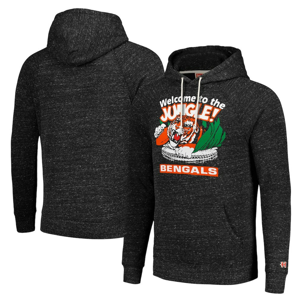 Cincinnati Bengals  Homage Unisex Hyperlocal Raglan Pullover Hoodie