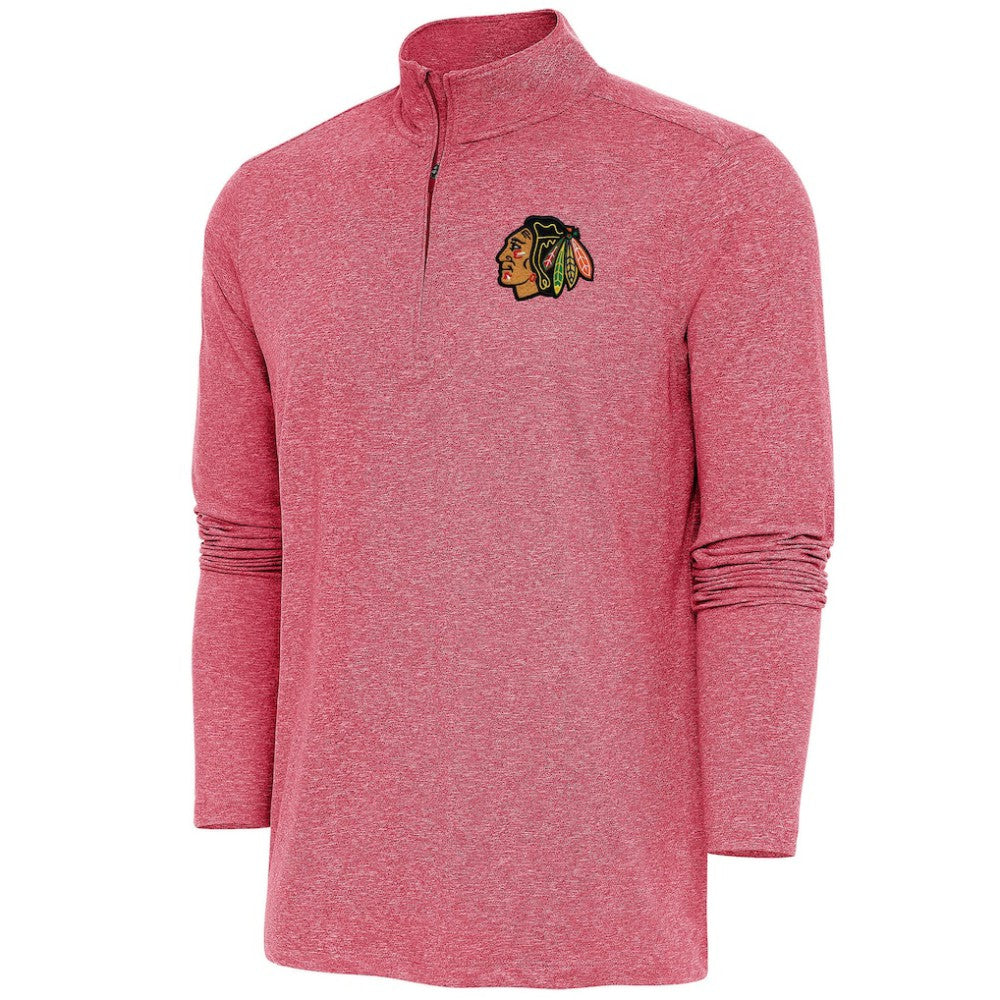 Chicago Blackhawks Antigua Hunk Quarter-Zip Pullover Top Discount