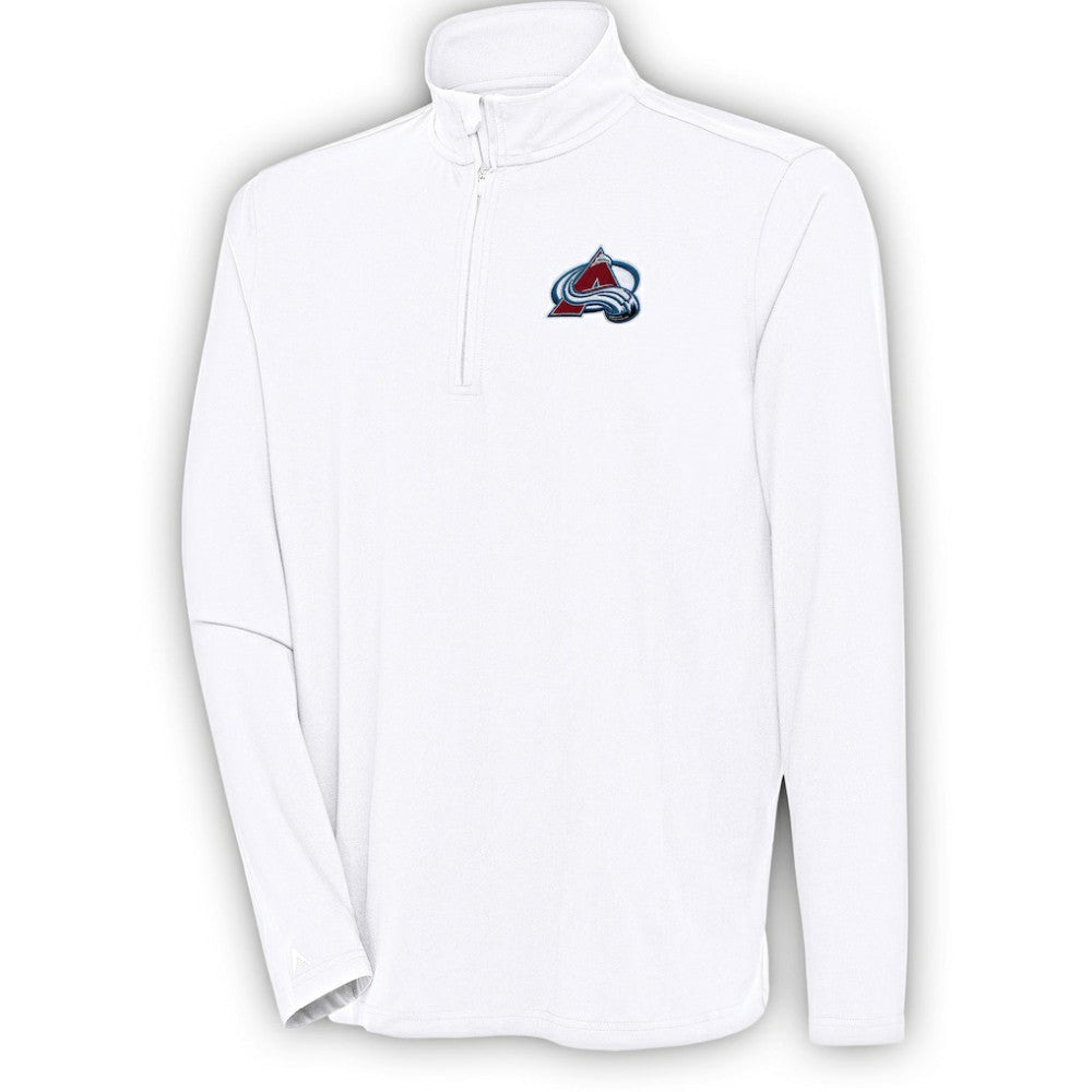 Colorado Avalanche Antigua Hunk Quarter-Zip Pullover Top On Sale