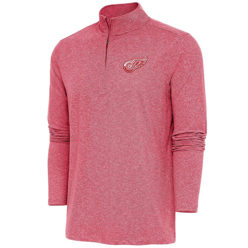 Detroit Red Wings Antigua Hunk Quarter-Zip Pullover Top For Sale