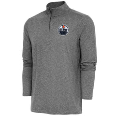 Edmonton Oilers Antigua Hunk Quarter-Zip Pullover Top Outlet