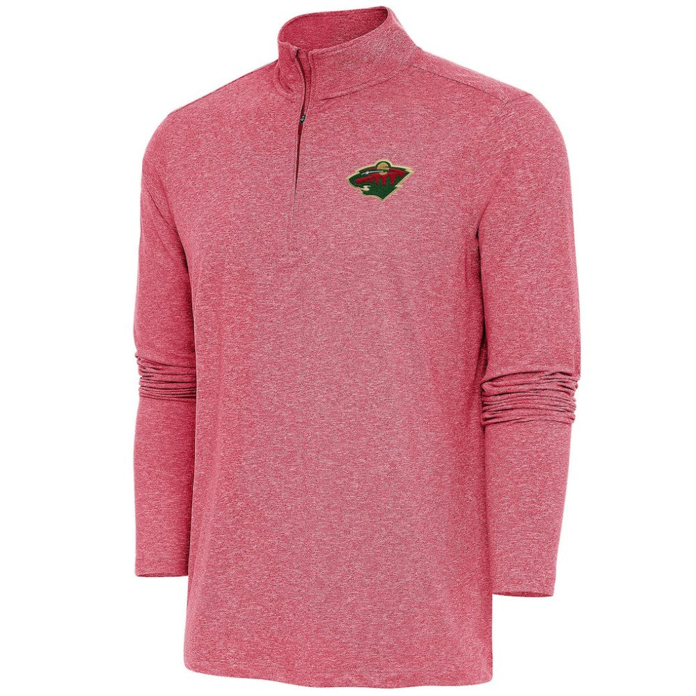 Minnesota Wild Antigua Hunk Quarter-Zip Pullover Top On Sale