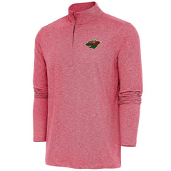 Minnesota Wild Antigua Hunk Quarter-Zip Pullover Top On Sale