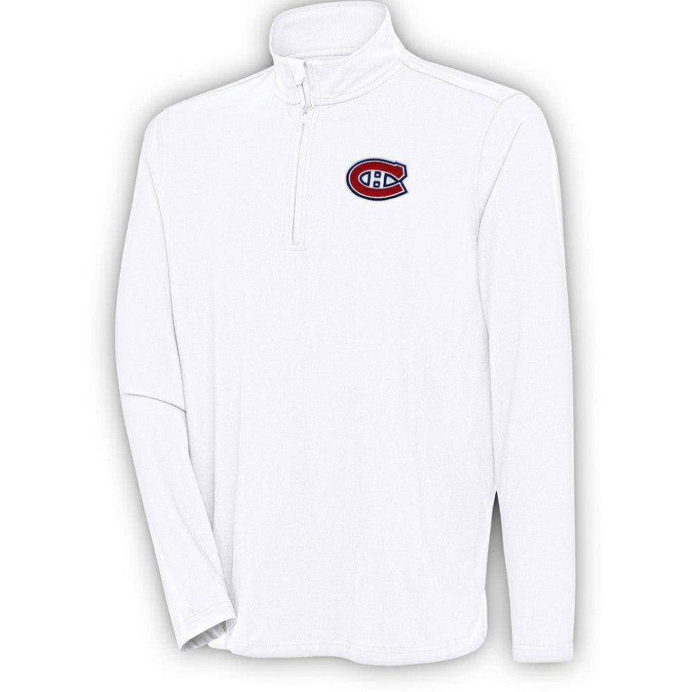 Montreal Canadiens Antigua Hunk Quarter-Zip Pullover Top Discount