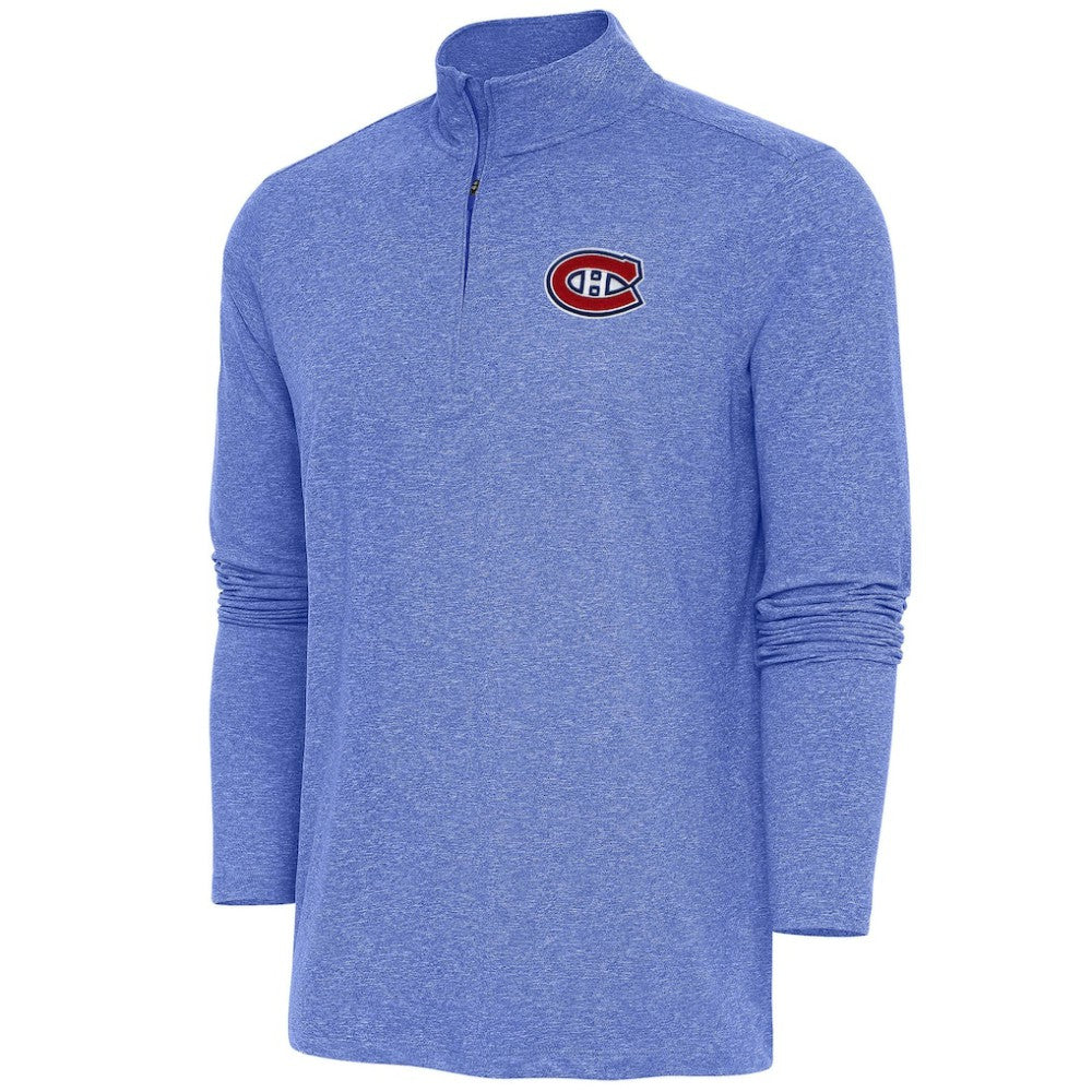 Montreal Canadiens Antigua Hunk Quarter-Zip Pullover Top For Sale