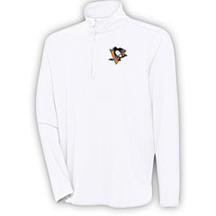 Pittsburgh Penguins Antigua Hunk Quarter-Zip Pullover Top On Sale
