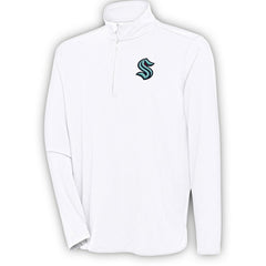 Seattle Kraken Antigua Hunk Quarter-Zip Pullover Top Outlet
