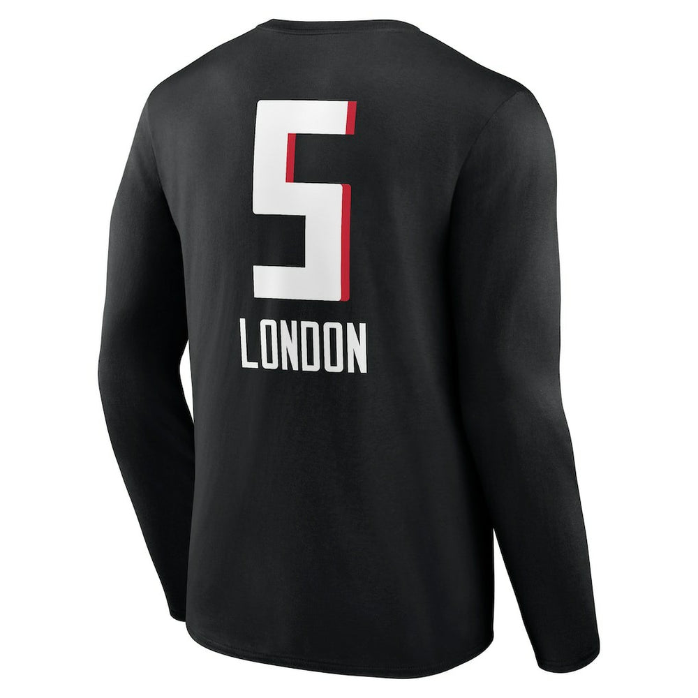 Atlanta Falcons  Drake London  Team Wordmark Player Name & Number Long Sleeve T-Shirt