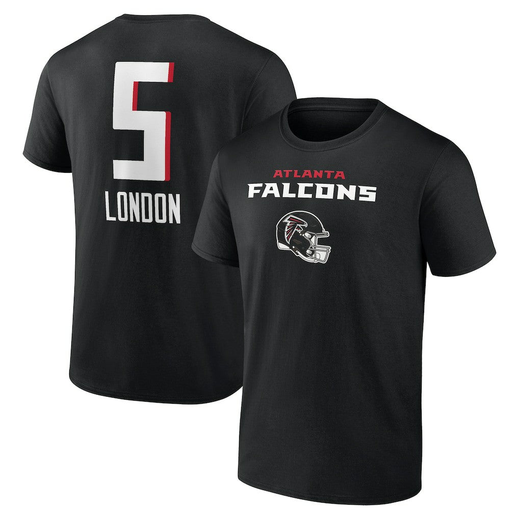 Atlanta Falcons  Drake London  Team Wordmark Player Name & Number T-Shirt