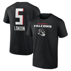 Atlanta Falcons  Drake London  Team Wordmark Player Name & Number T-Shirt