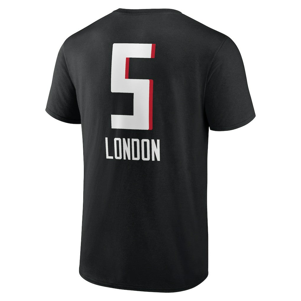 Atlanta Falcons  Drake London  Team Wordmark Player Name & Number T-Shirt