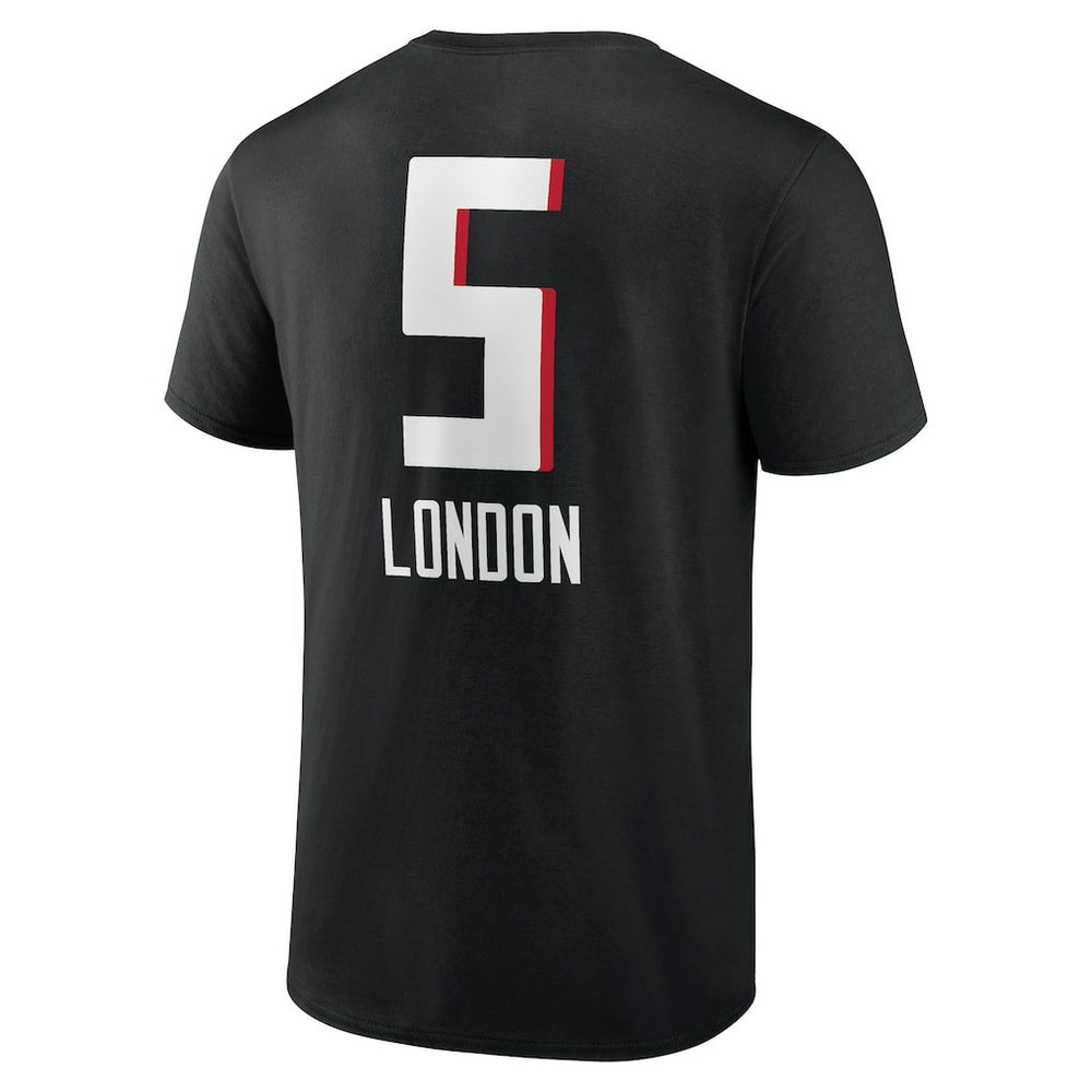 Atlanta Falcons  Drake London  Team Wordmark Player Name & Number T-Shirt