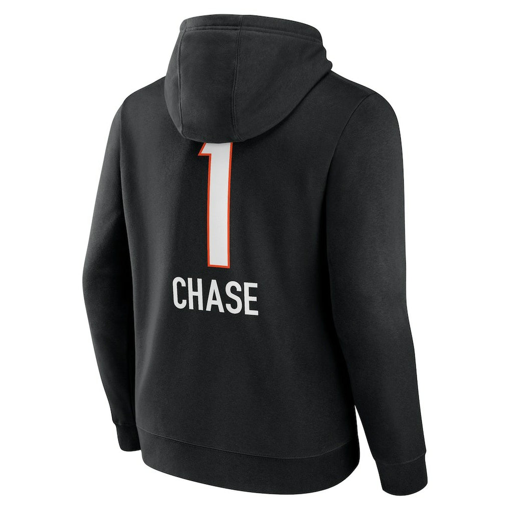 Cincinnati Bengals  Ja'Marr Chase  Team Wordmark Player Name & Number Pullover Hoodie